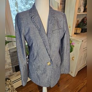 J.Crew Classic Blue Jean Blazer Size 4